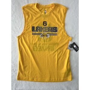 LA Lakers LeBron James #6 NBA Shirt Sleeveless Shooting Shirt Size M‎